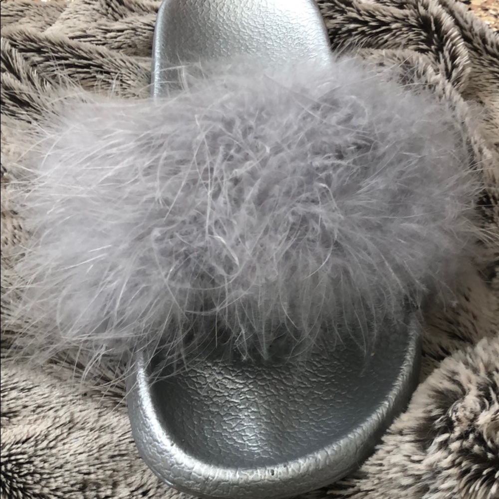 Just like Real housewives of Dubai ostrich sandals!  Ooh la la!